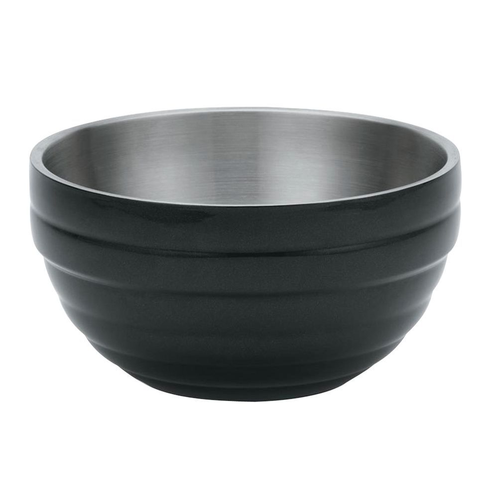Vollrath Double Wall Serving Bowls 9 1/2"Dia x 5"H Painted Stainless Steel Black