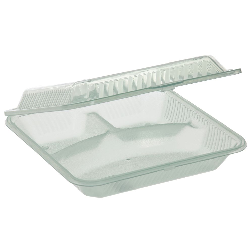 Reusable Clamshell Food Containers HUBERT REUSABLE TAKEOUT CONTAINER WITH 3 - Parts Town Covered Plates For Food To Go