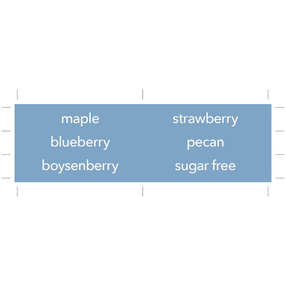 SYRUP LABELS, SET OF 6