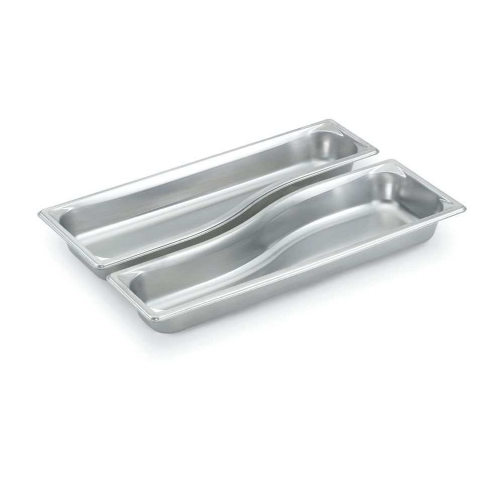 Vollrath Wild Pan Half Long Curved Stainless Steel 20 1/4"L x 6 2/5"W x 2 1/2"H
