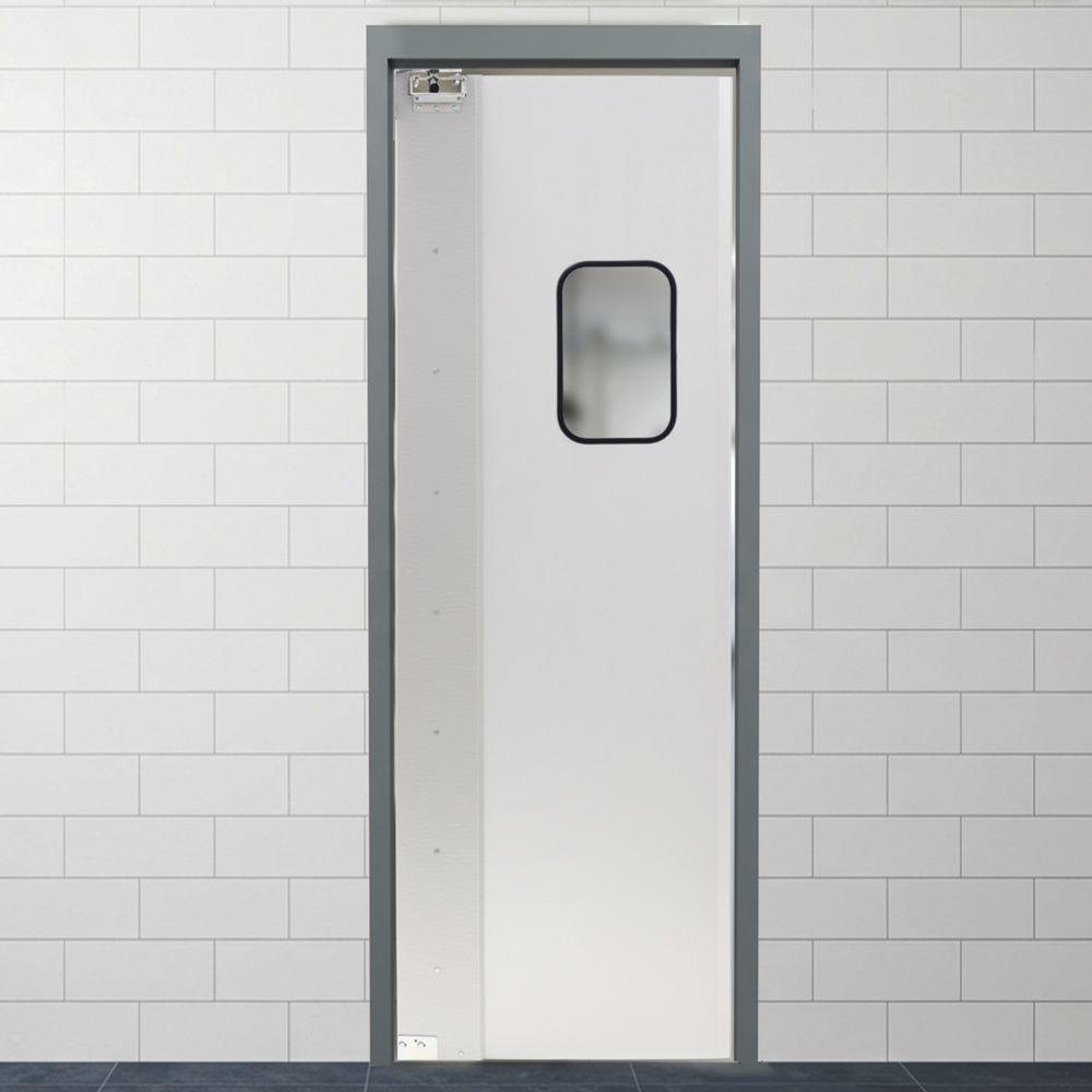 Kratos 28W-251 Single Aluminum Swinging Traffic Door with 9