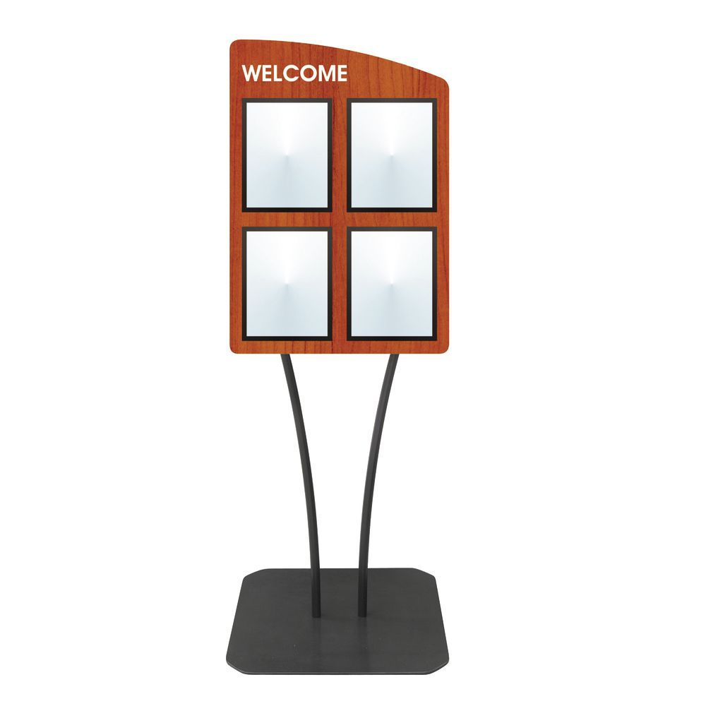 Welcome Menu Stand for Restaurant with Cherry Backdrop 