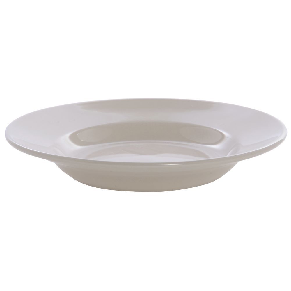 World Princess Rolled-Edge Pasta Bowl 20 Oz  Warm White Stoneware