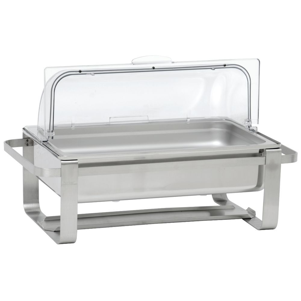 21 L x 13 W x 7 H Chafer Cover Full Size Clear Polycarbonate Rolltop 