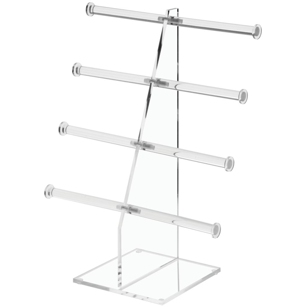Clear Acrylic Necklace Holder, Jewelry Easel Stand Retail Display, 2 Piece  Set | eBay