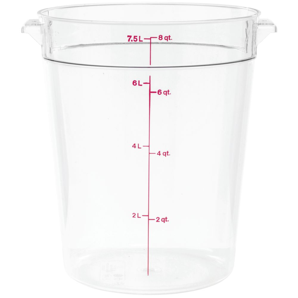 FOOD CONTAINER, 8 QT - CLEAR RD