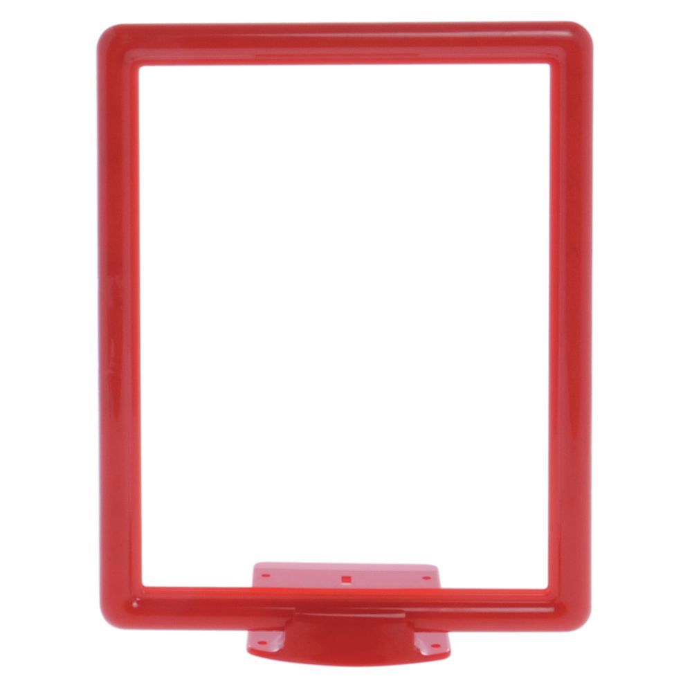 Red Plastic Sign Holders Wedge Easel Base For 8 1/2&#34; H x 11&#34; W Inserts