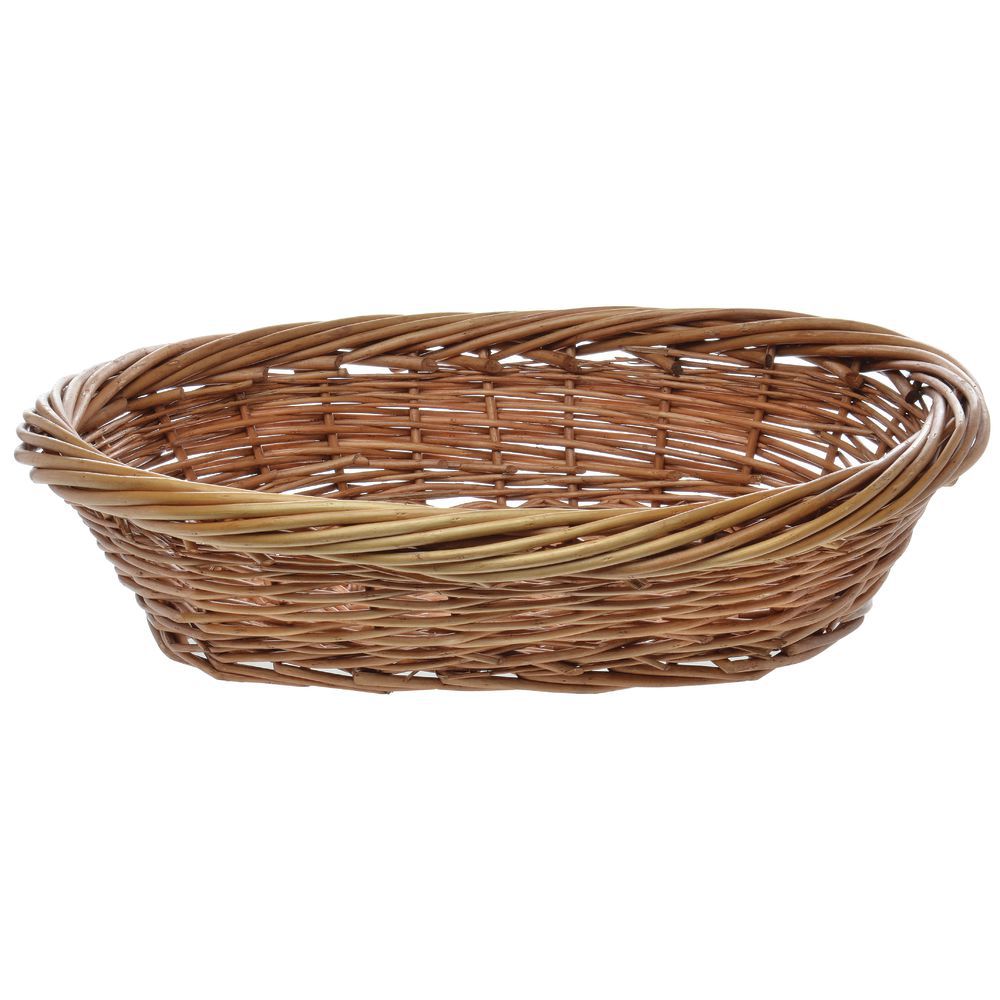 Covered wicker shop baskets