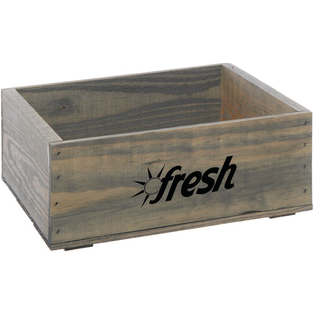 Wooden Crate Fresh Logo Weatherwood Small 14 3/4"L x 11 1/4"W x 5 7/8"H