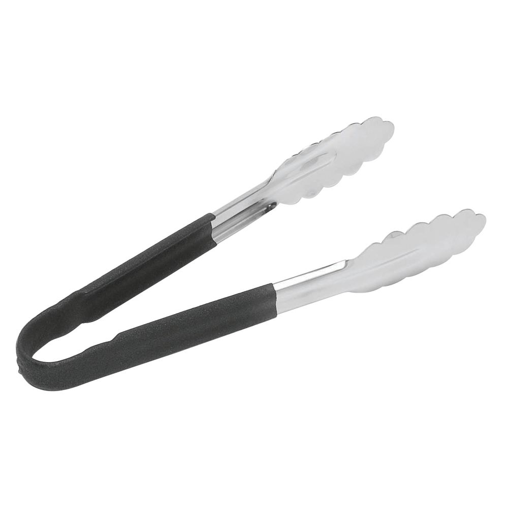 9" L HUBERT Tongs Stainless Steel One-Piece 