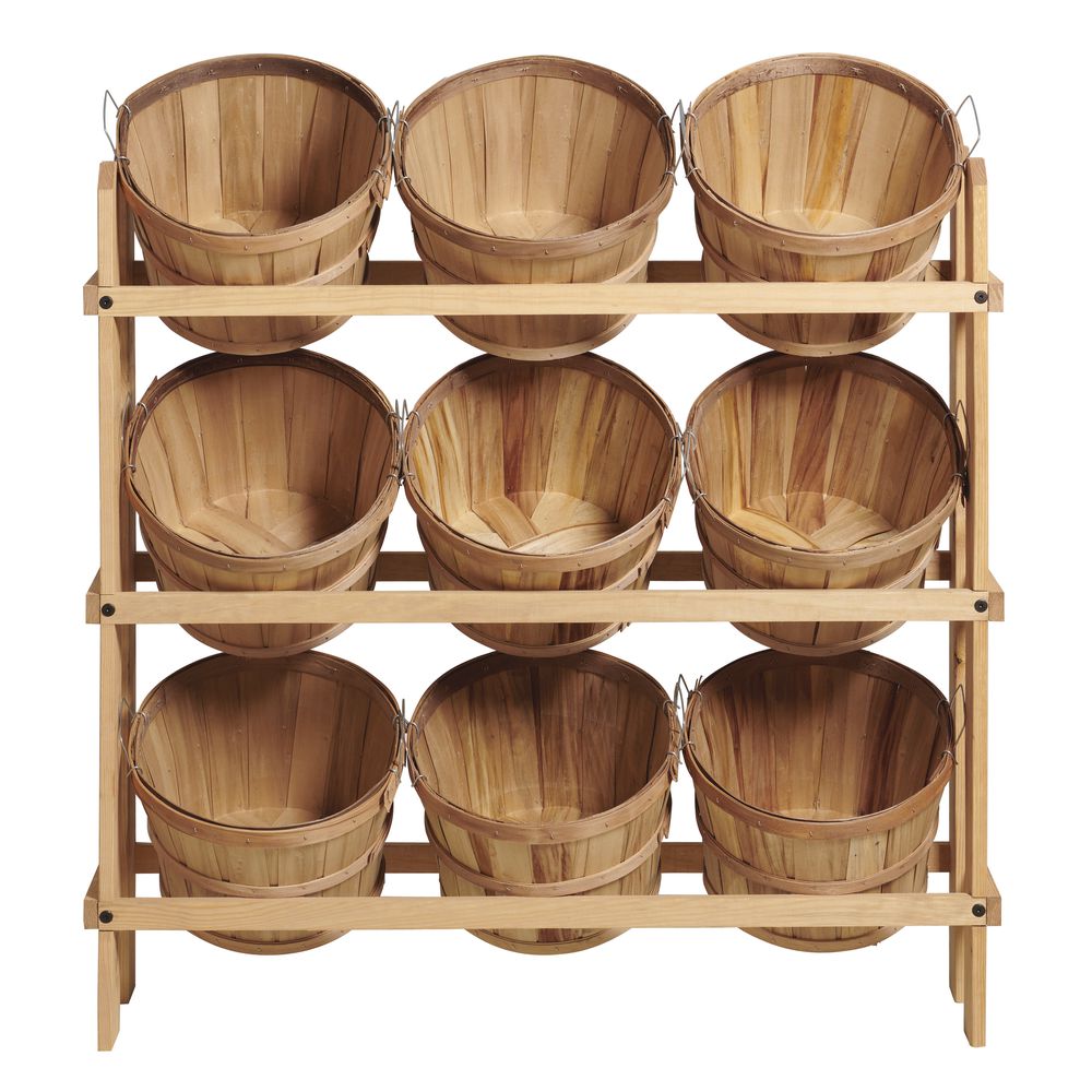 1 Peck Display Rack w/ 12 Baskets 48 1/4"W x 11 1/4"D x 45"H