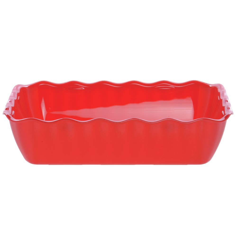 CROCK, 10 LB., SCALLOPED, FULL SIZE, RED