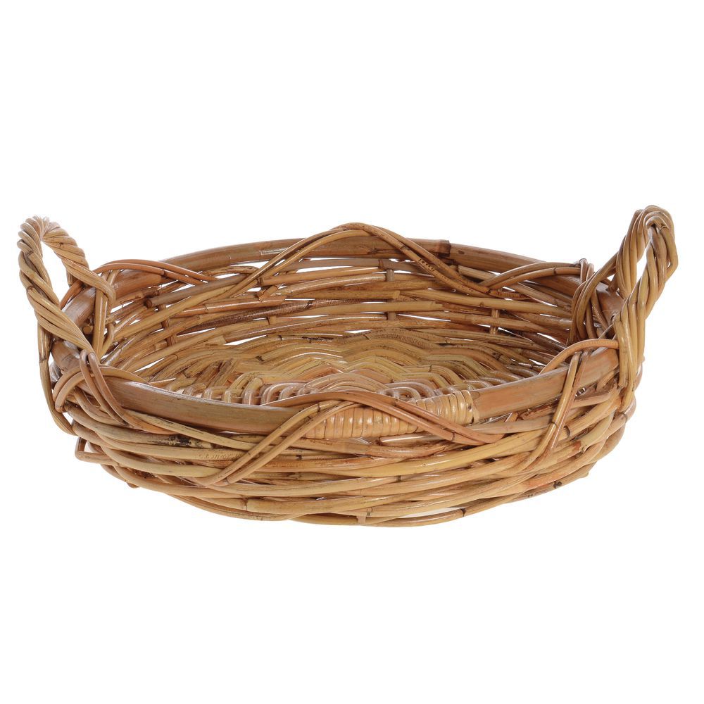 Shallow Oval Basket with Handles