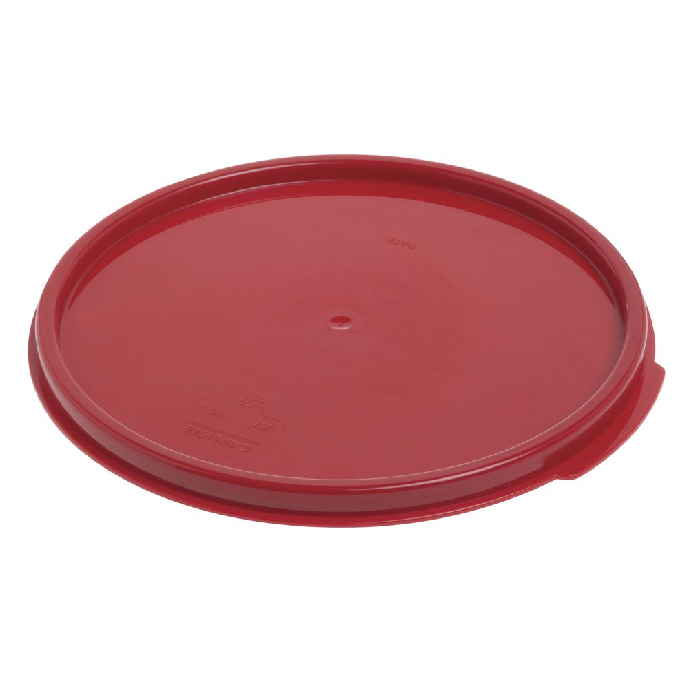 HUBERT® 12, 18 and 22 qt Blue Plastic Round Container Lid - 12Dia