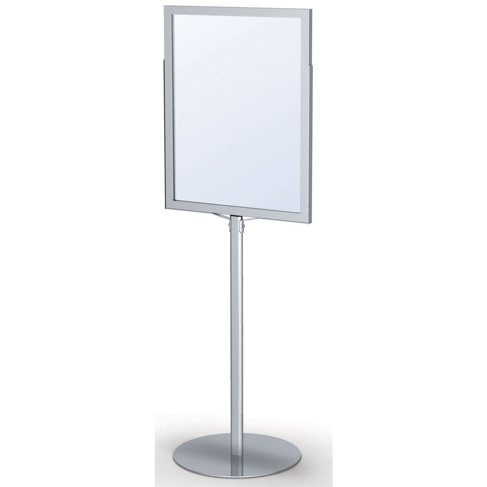 6 Pack Table Top Sign Holders - Adjustable Floor Standing Poster Stand For 8.5x11 Displays, Black Metal Base
