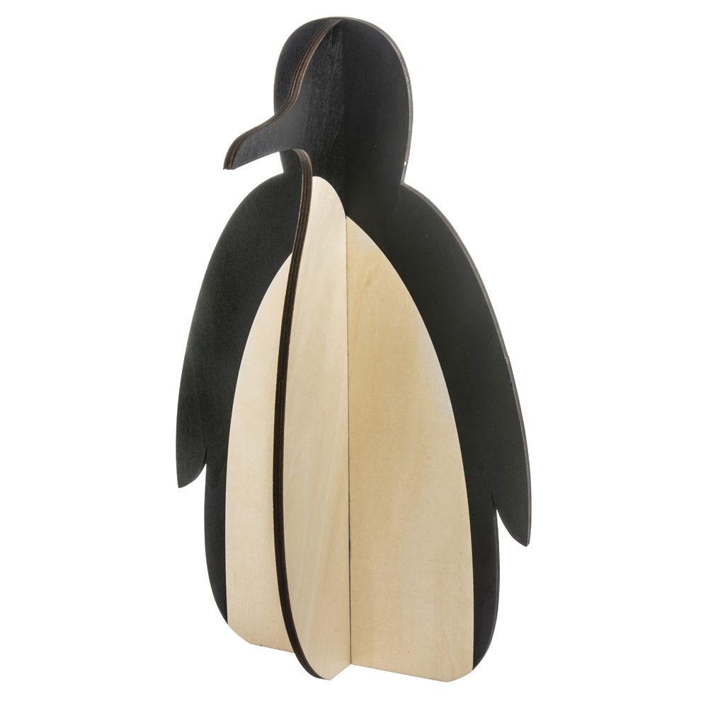 Design Ideas Black Wood Penguin