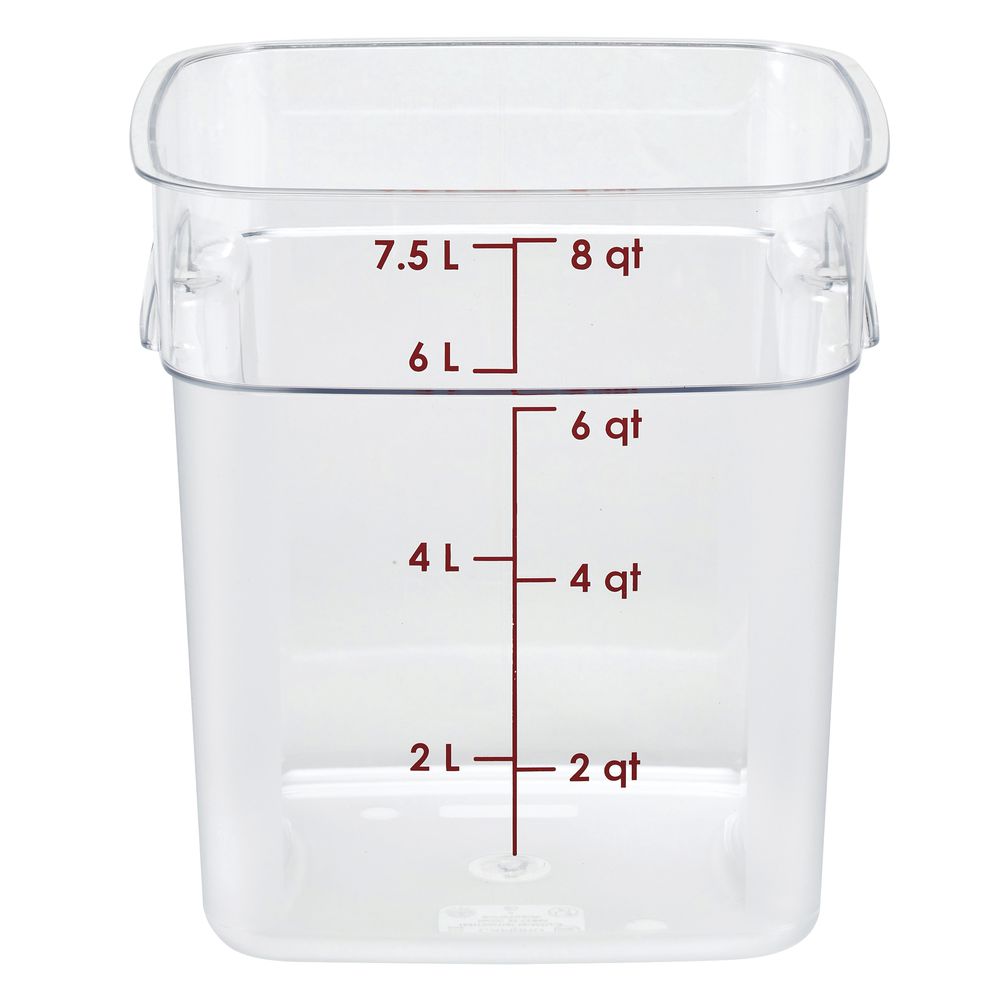 Cambro CamSquares® FreshPro Series Food Storage Container, 8 Qt - 9L x 9W  x 9 3/5H