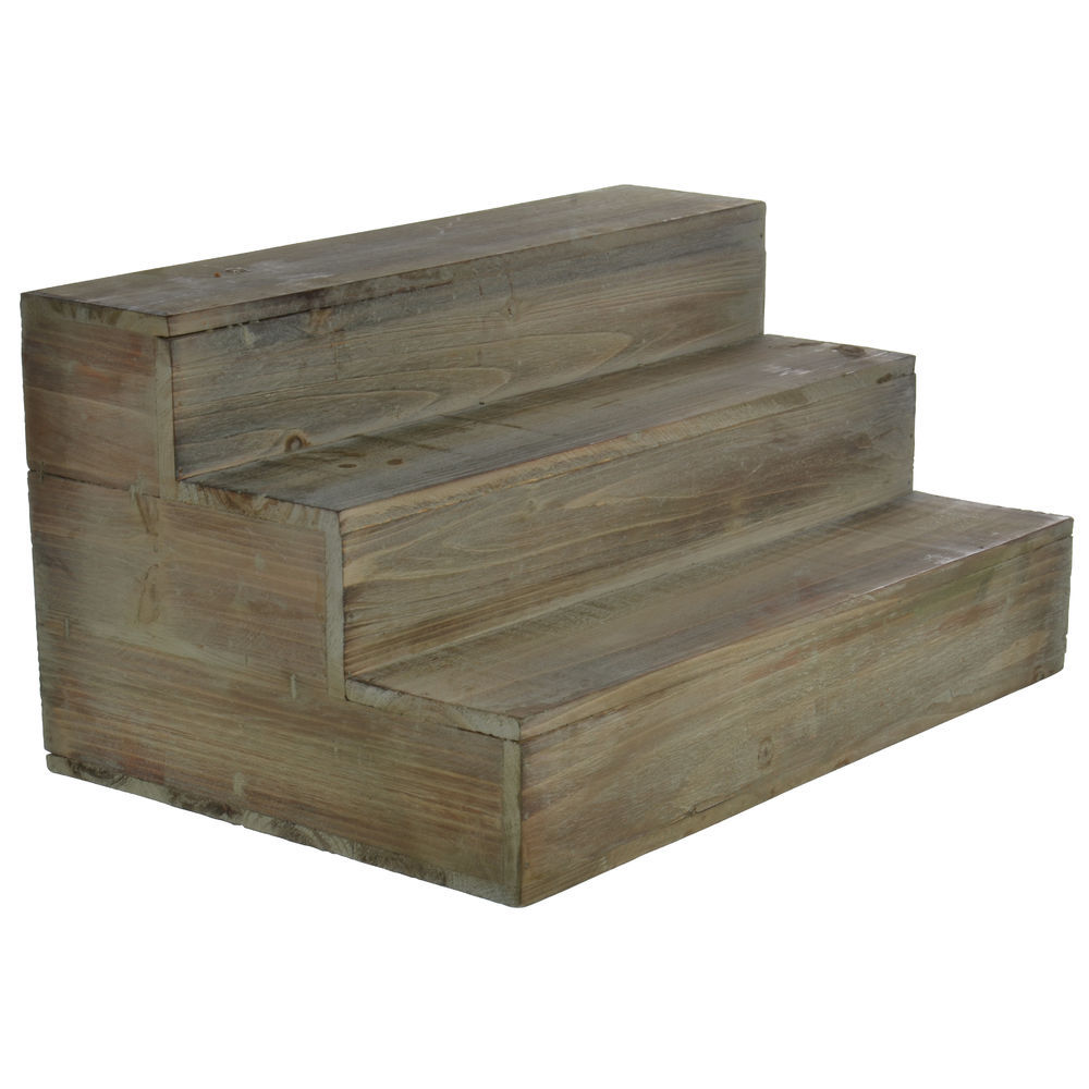 Brown Wood Stair Display Riser - 18