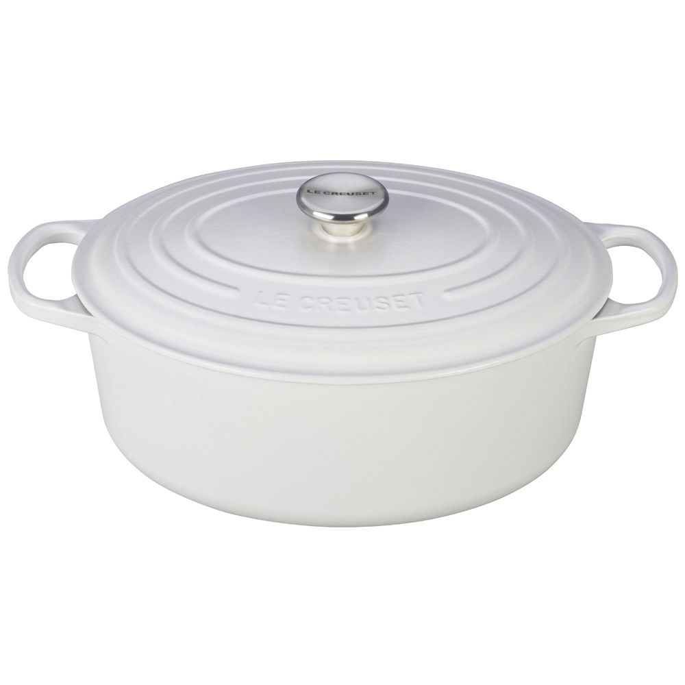 OVEN, FRENCH OVAL, WHITE, 5 QT, CAST