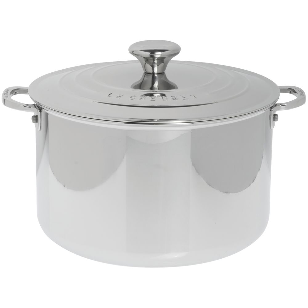 Le Creuset 3 1/2 qt TriPly Stainless Steel Saucier Pan with Helper