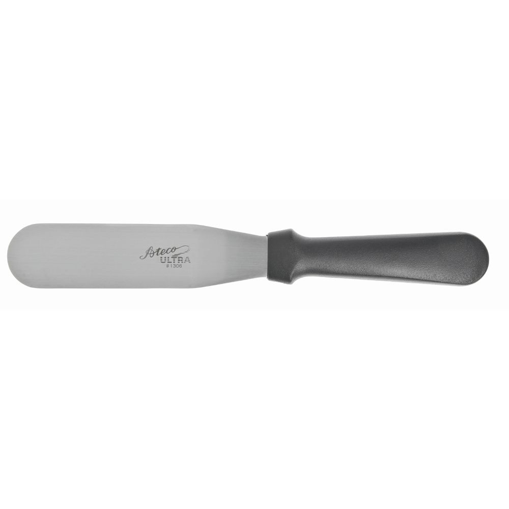 Stainless Steel Spatula 6" Blade 11"L x 1 1/4"W With Black Handle