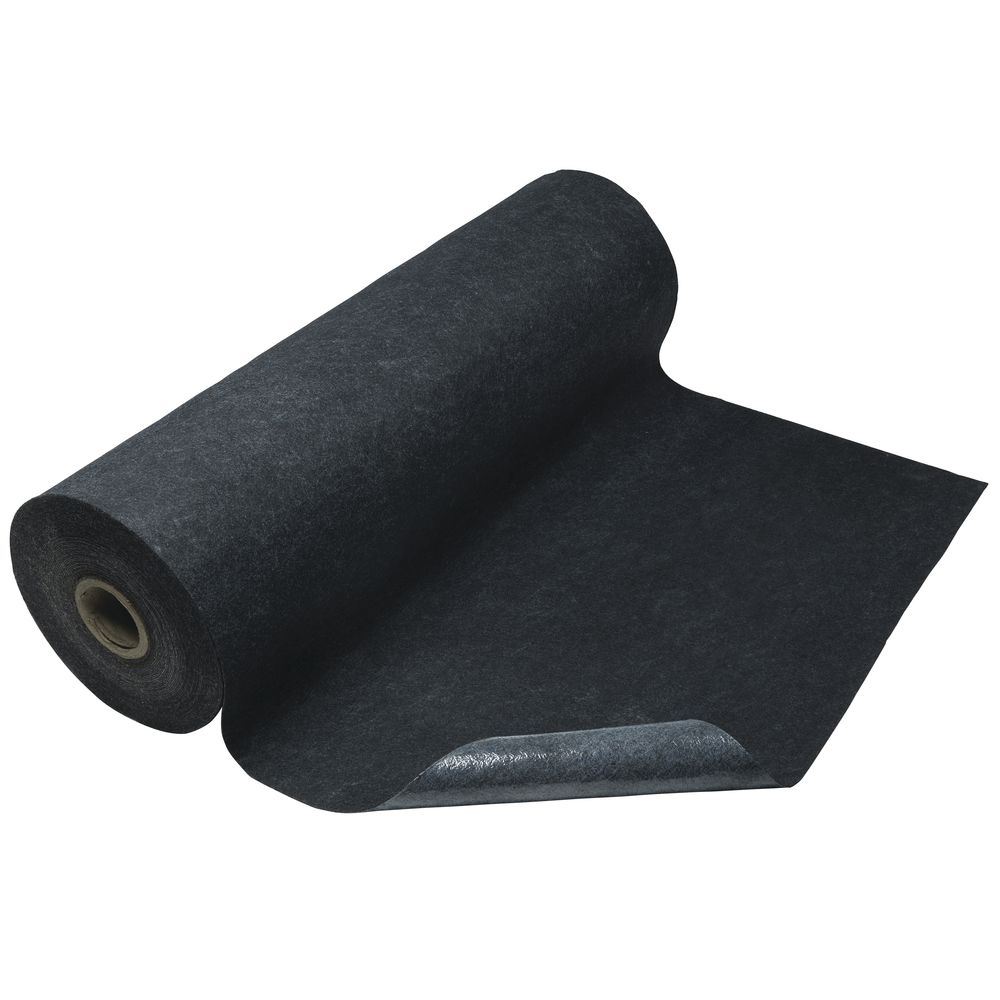 M+A Black Non-Woven PET Carpet Sure Stride™ Slip Resistant Indoor Mat -  100'L x 3'W Roll