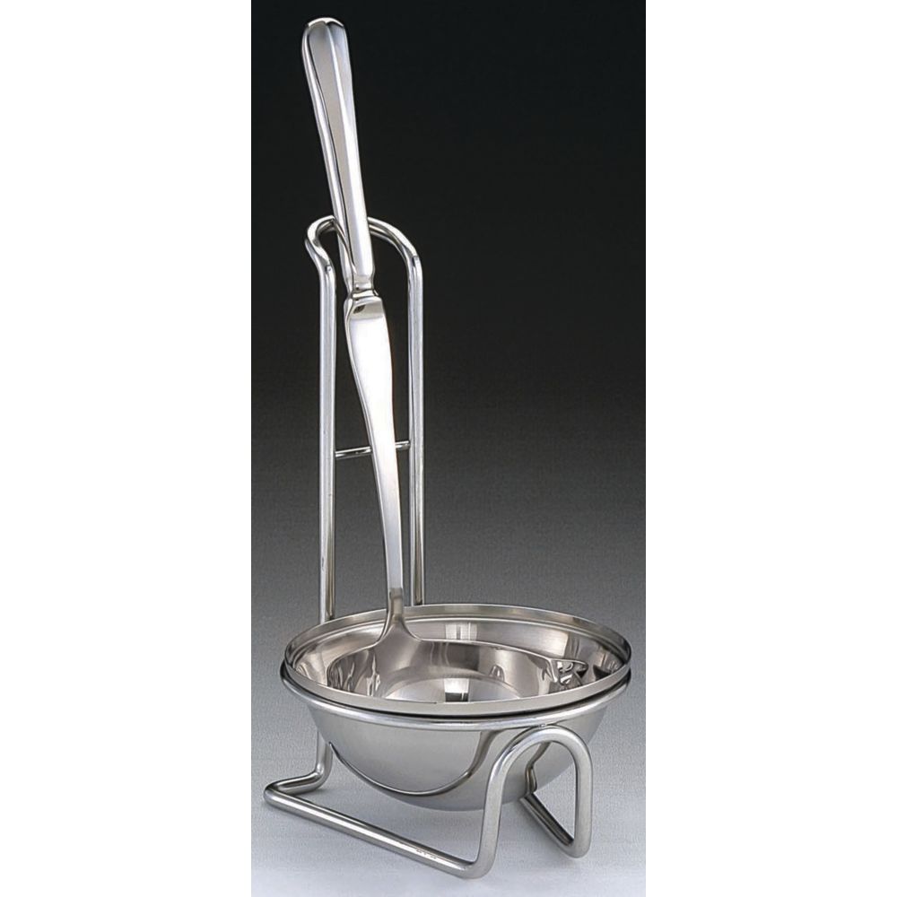 Stainless Steel Ladle Rest - 5 3/8Dia x 10 1/4H