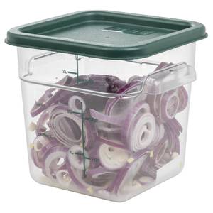 HUBERT® 2 gal Clear Plastic Half Size Food Storage Box - 18L x 12W x 3  1/2D