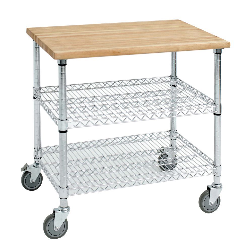 Metro H3C-2, Cc9744A-4, 2, 4Ld-4 Wire Basket Cart, Chrome, 39in.H x 36in.L