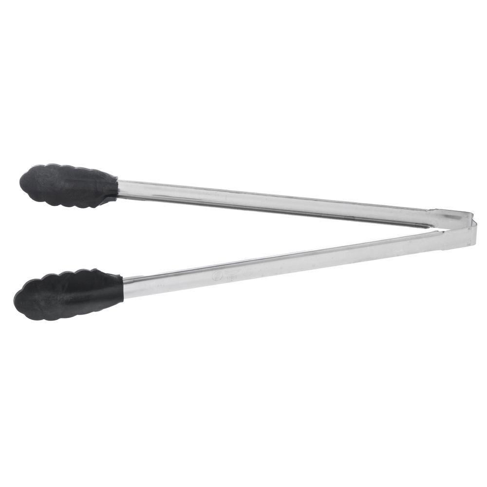 HUBERT® Stainless Steel Cool Tong with Black Silicone Handle - 9L