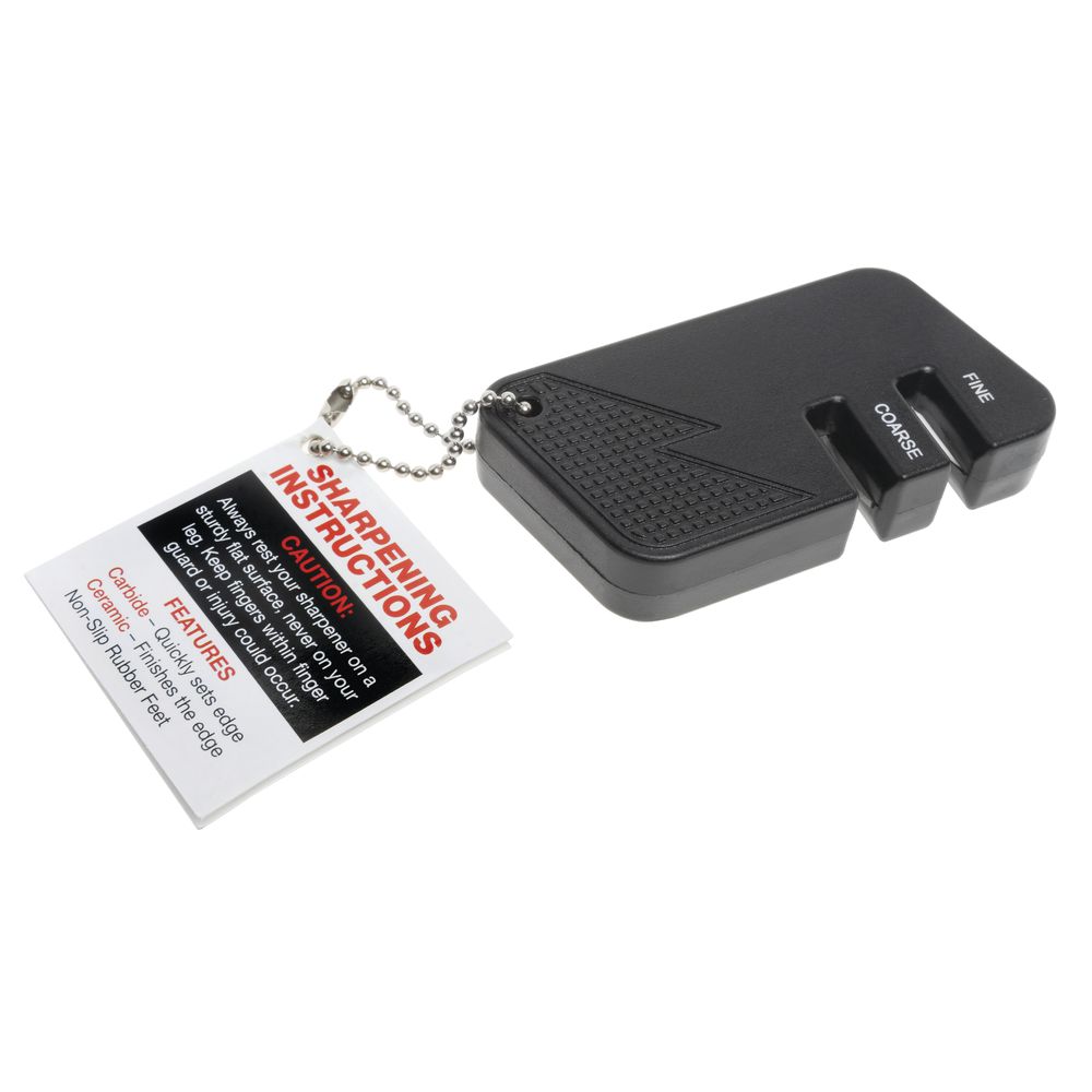 Wusthof Black Plastic Keychain Manual Knife Sharpener - 2 1/2L x 2 1/2W x  1H