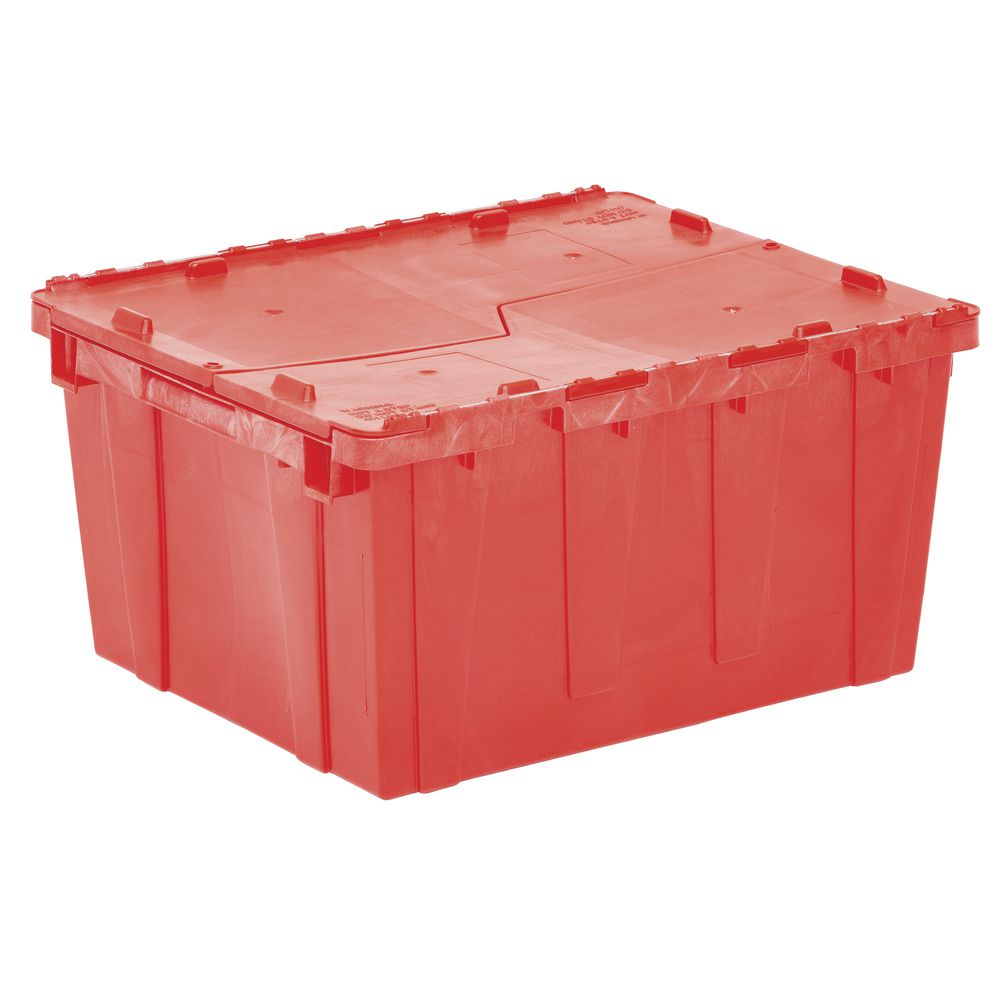 Orbis Red Plastic FliPak® Stack-N-Nest Storage Tote With Lid - 24
