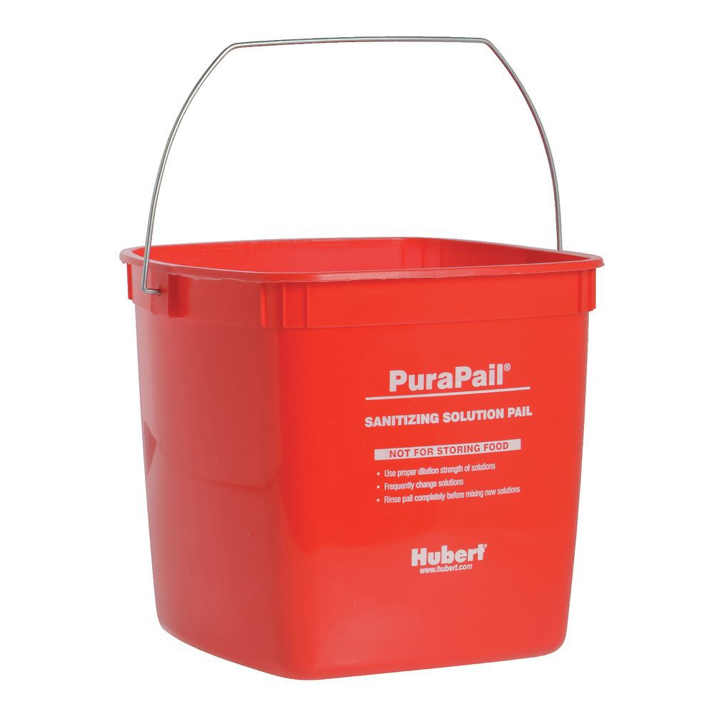 Red Sanitizing Bucket 6 Quart Cleaning Pail 3 BYLD 
