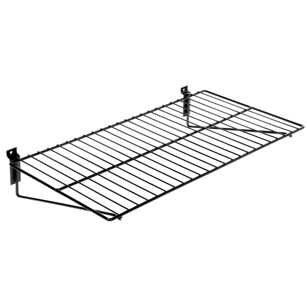 24"L x 12"D x 6½”H Lot of 5 Retail Black Downslope Grid Shelf 