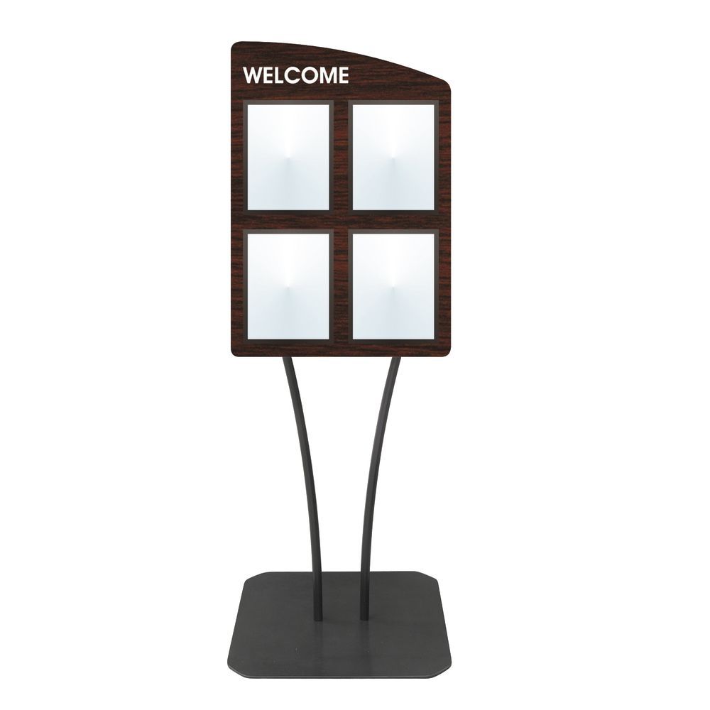 Welcome Menu Stand for Restaurant with Espresso Coloring