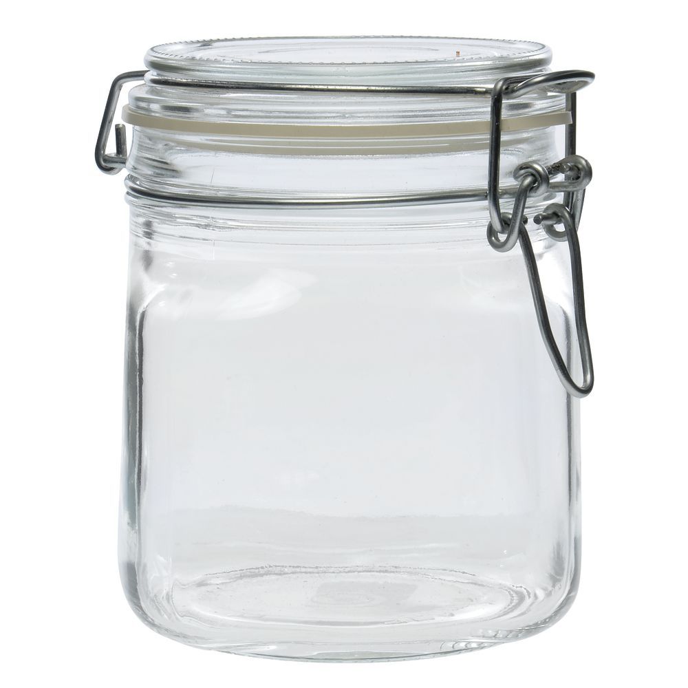 9 oz Clear Glass Jar with Silver Lid