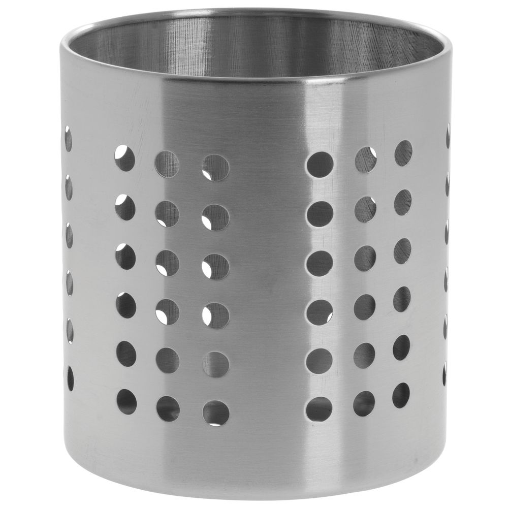 Stainless Silverware Cylinder Is 4 3/4