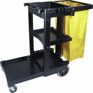 M2 Professional Janitor Cart With Zippered Bag - Yellow