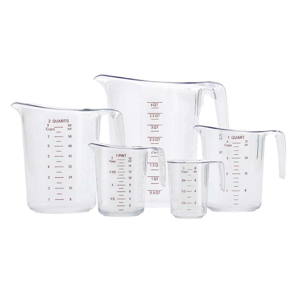 HUBERT® Clear Polycarbonate Measuring Cup Set