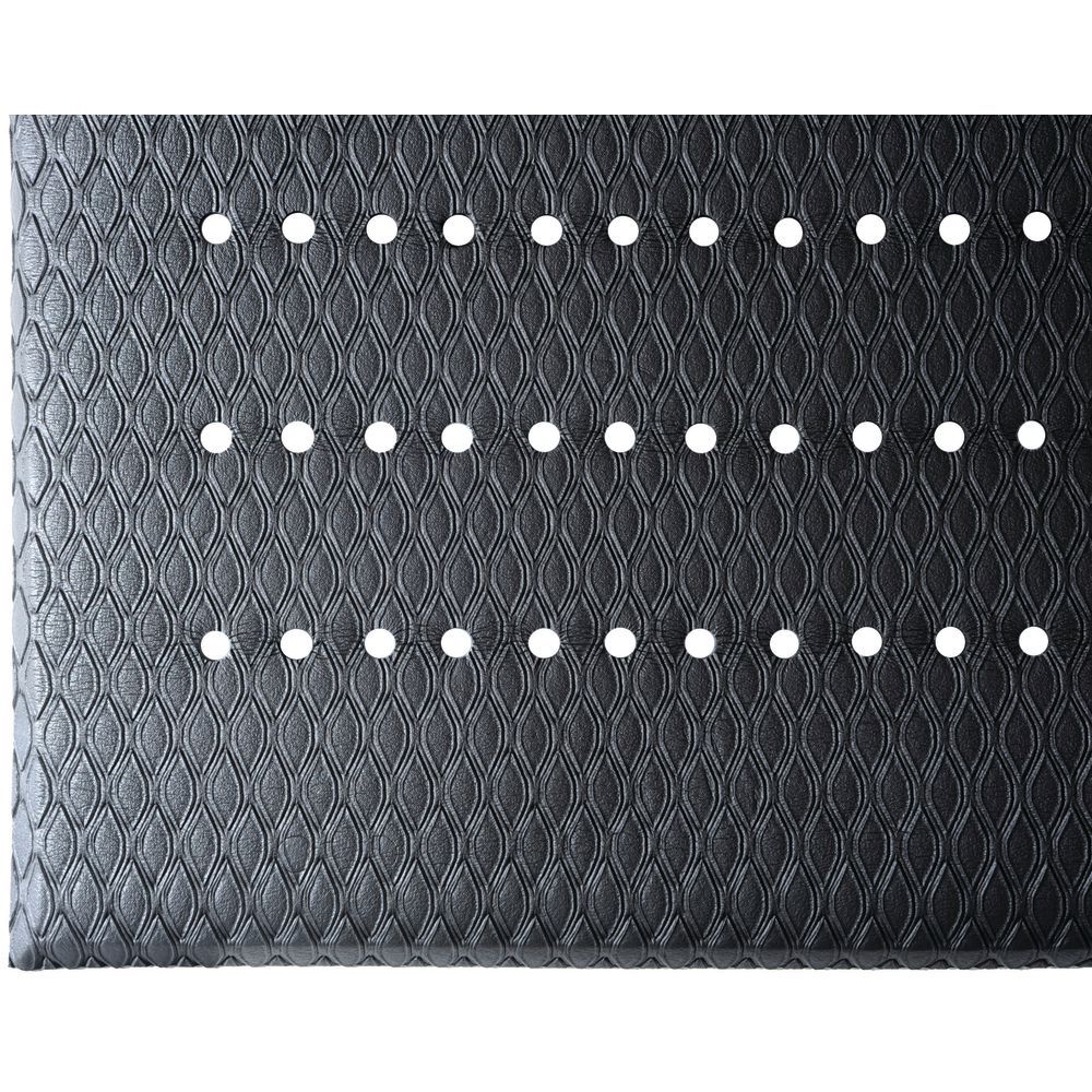 MAT, 3X5, ANTIFATIGUE, FOAM, BLK WITH HOLES