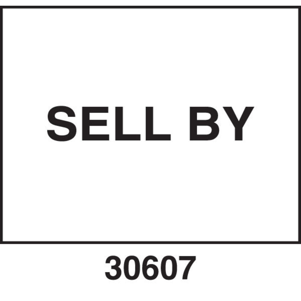 LABEL, "SELL BY" FOR ML1115, WHITE W/BLACK
