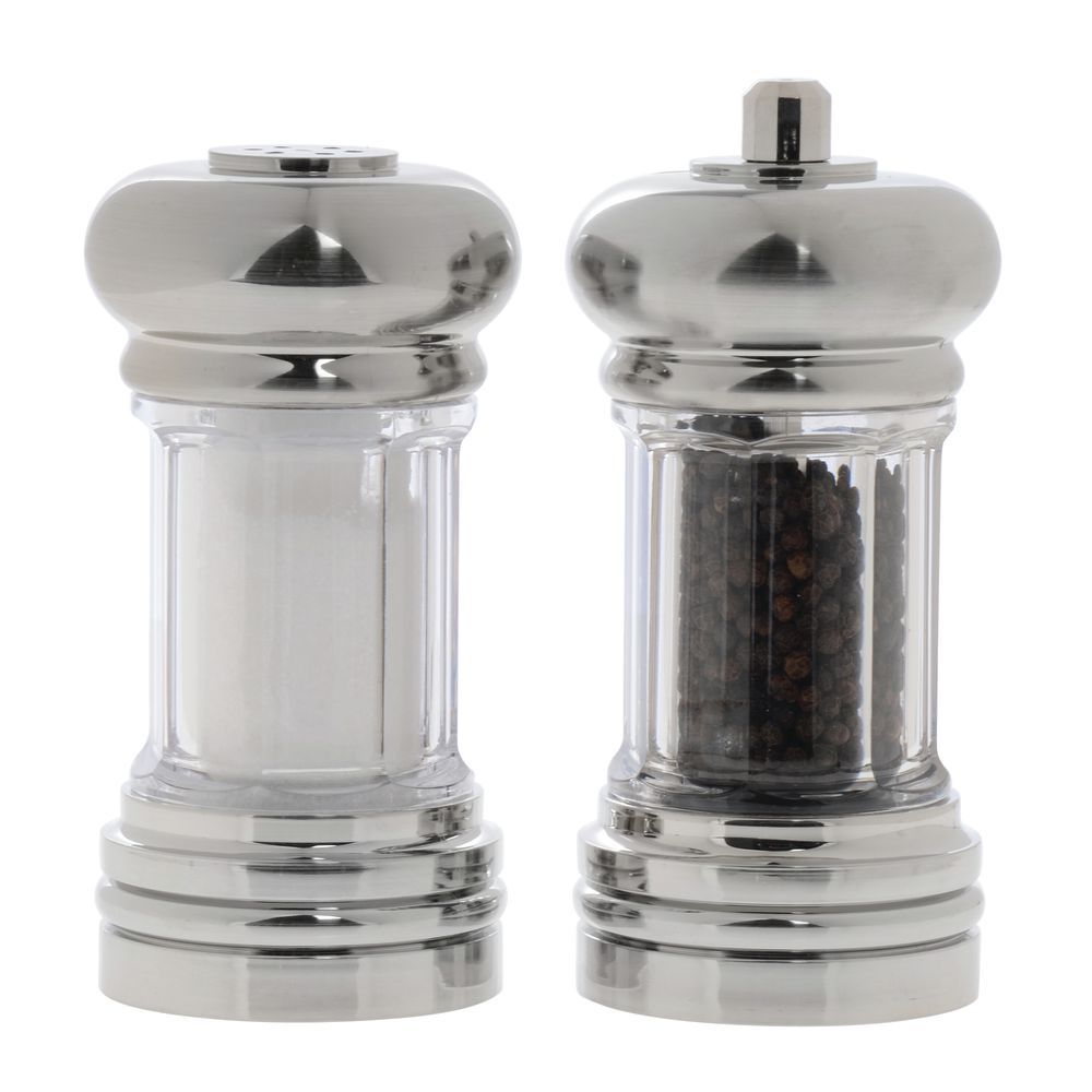 Olde Thompson Monterey Clear Acrylic Pepper Mill And Salt Shaker 