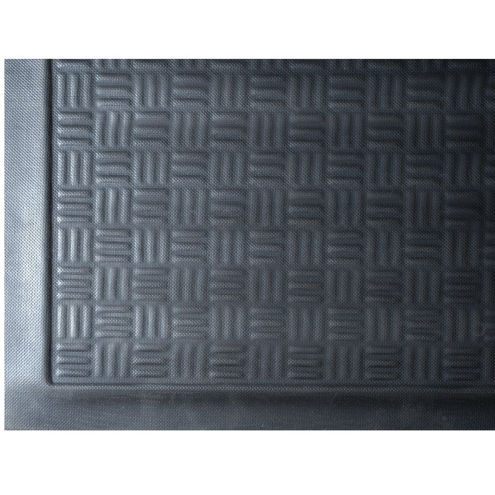 M+A Black Closed Cell Nitrile Cushion Station Anti-Fatigue Mat - 5'L x 3'W  x 7/16