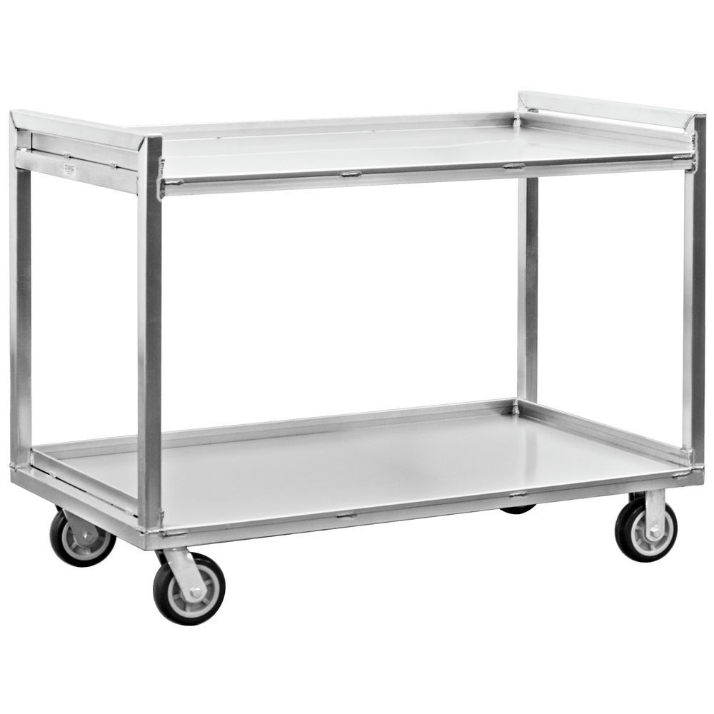 New Age Aluminum 2-Shelf Heavy Duty Utility Cart - 29