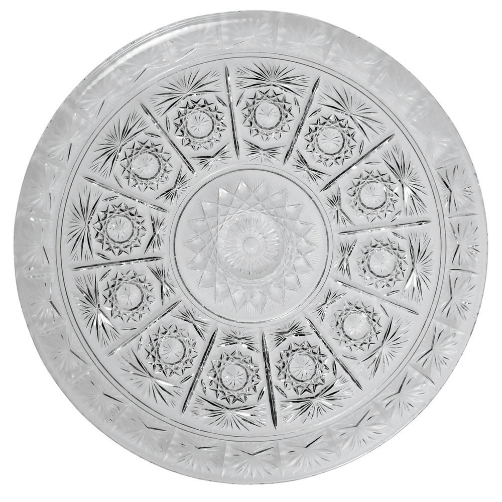 Novelty Crystal Round Diamond Pattern Heavyweight Polystyrene Cut