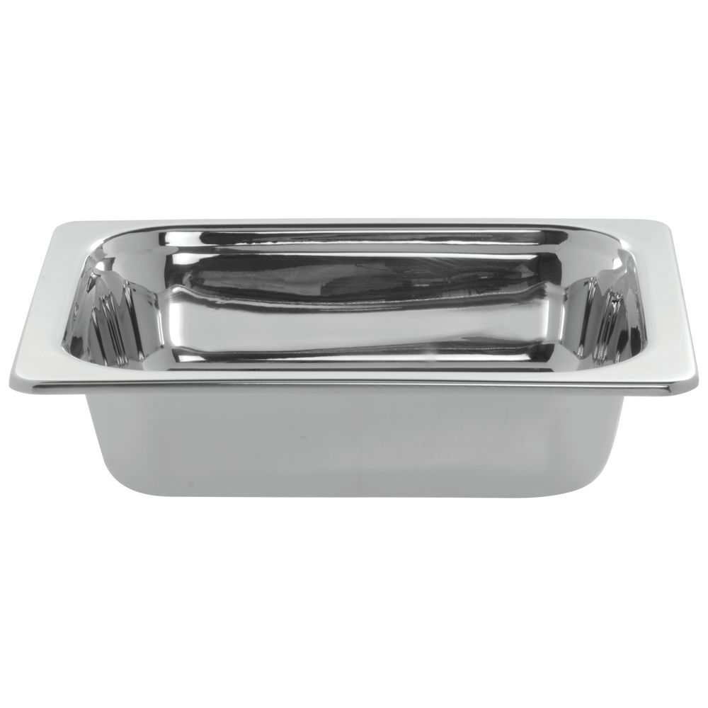 Bon Chef Hot Solutions Stainless Steel Buffet Chafing Pan Plain Half Size  13"L  x 10 1/2"W  x  2 3/4"H