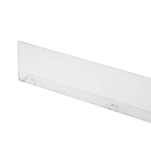 HUBERT® Ventilated Clear Acrylic Case Divider with Open End - 30L x 6W x  4H