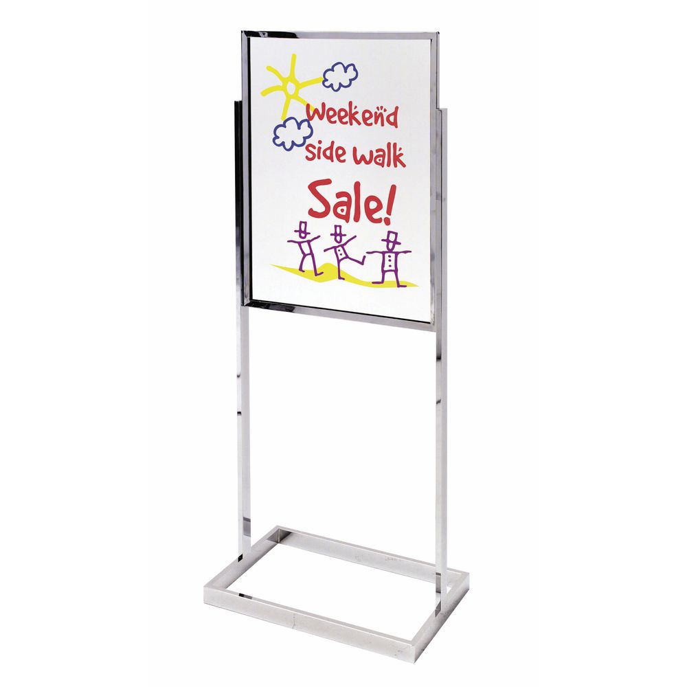 22 x 28 Stand Up Sign Holder - Chrome