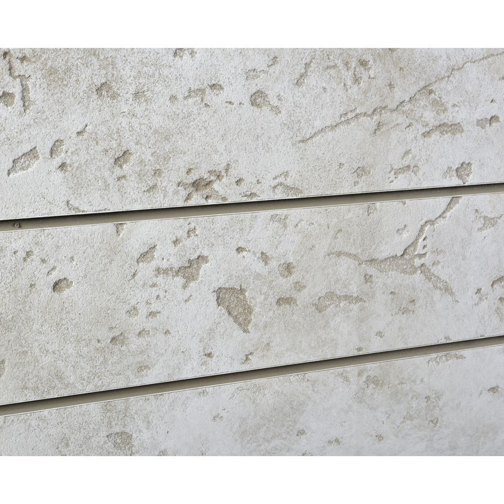 Concrete Textured Slatwall Panel, Bleach