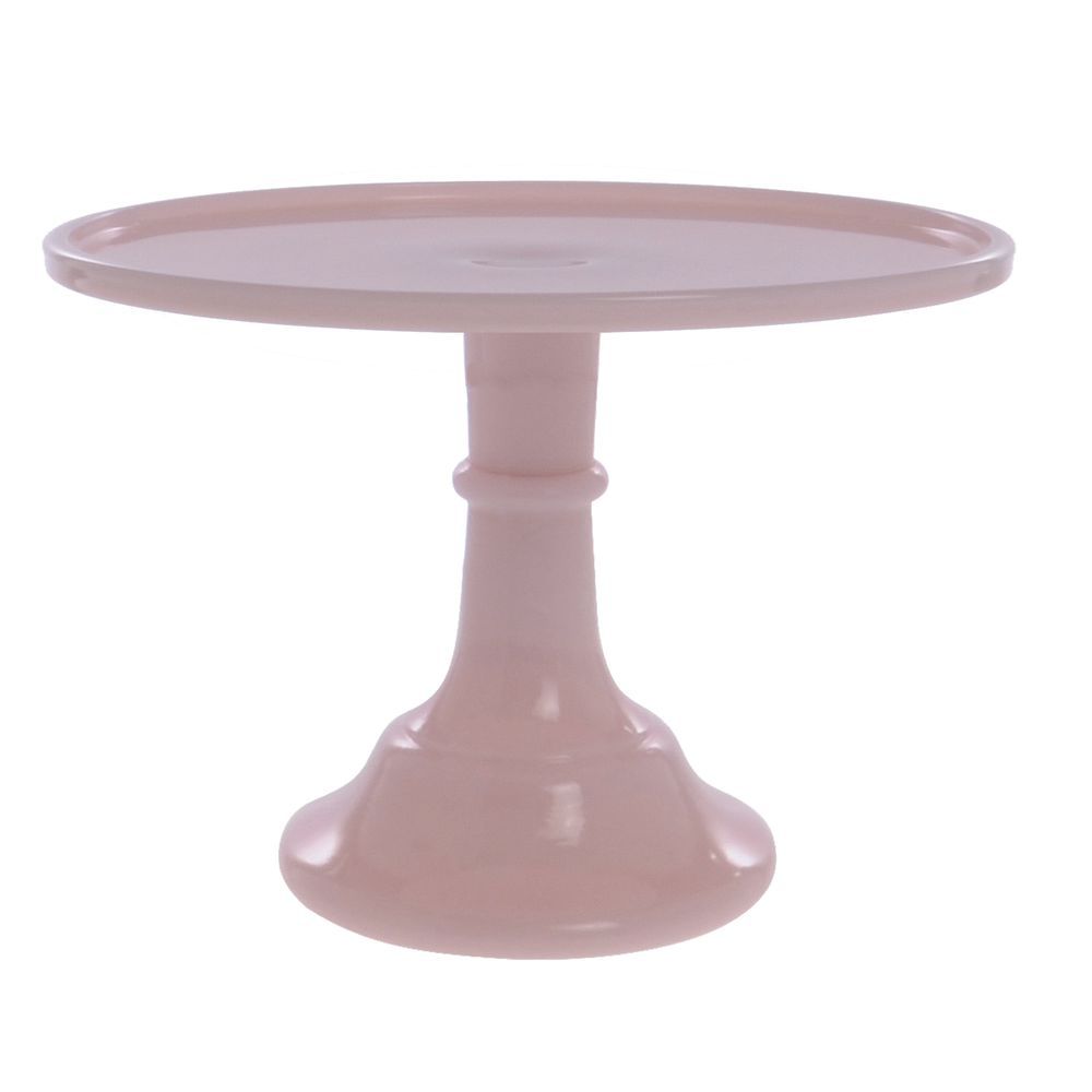 CAKE STAND, GLASS, 12DIAX9H, PINK